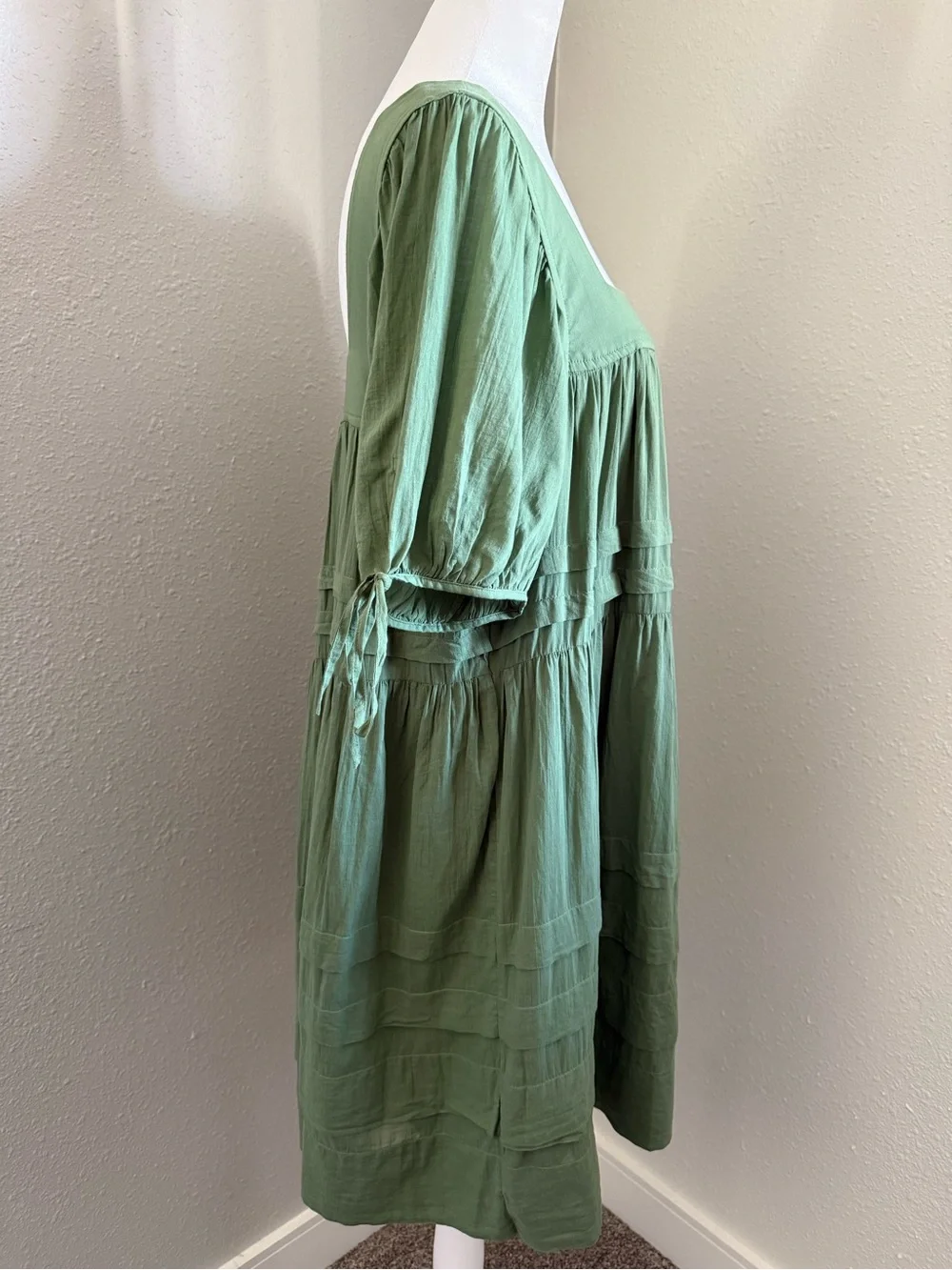 NWT J.Crew Calliste Cotton Voile Mini Dress Green Faded Moss M